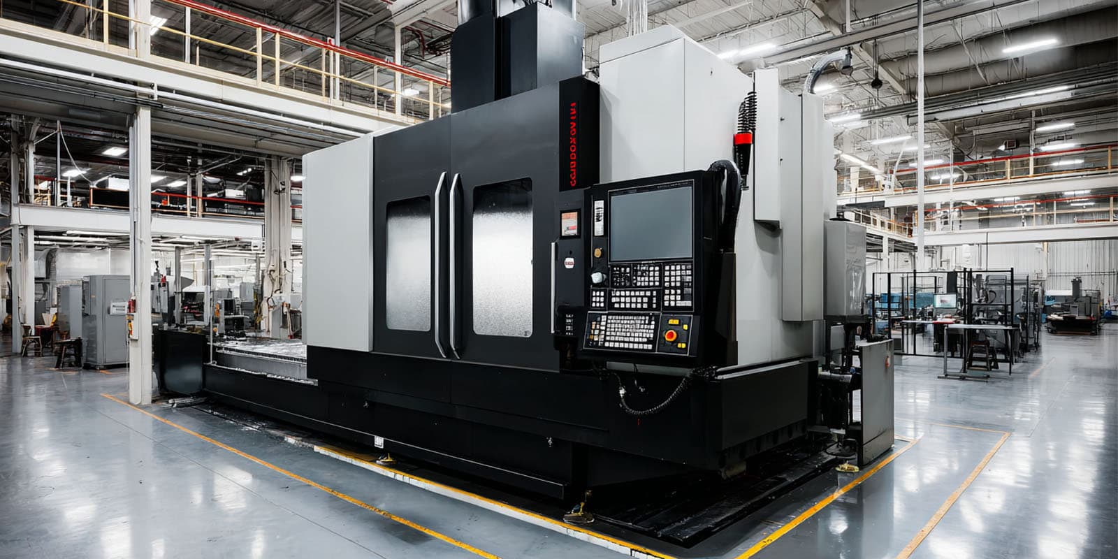 CNC machining center installed in a manufacturing facility